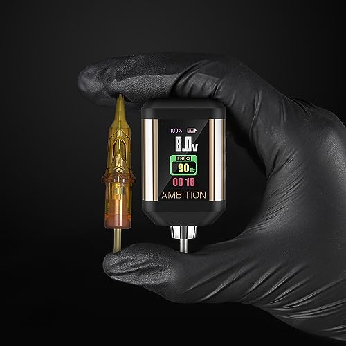 Tattoo Power Supply - Ambition Korall Tattoo Battery Pack 2200mAh Mini Portable RCA Color LED Digital Display for Rotary Tattoo Machine