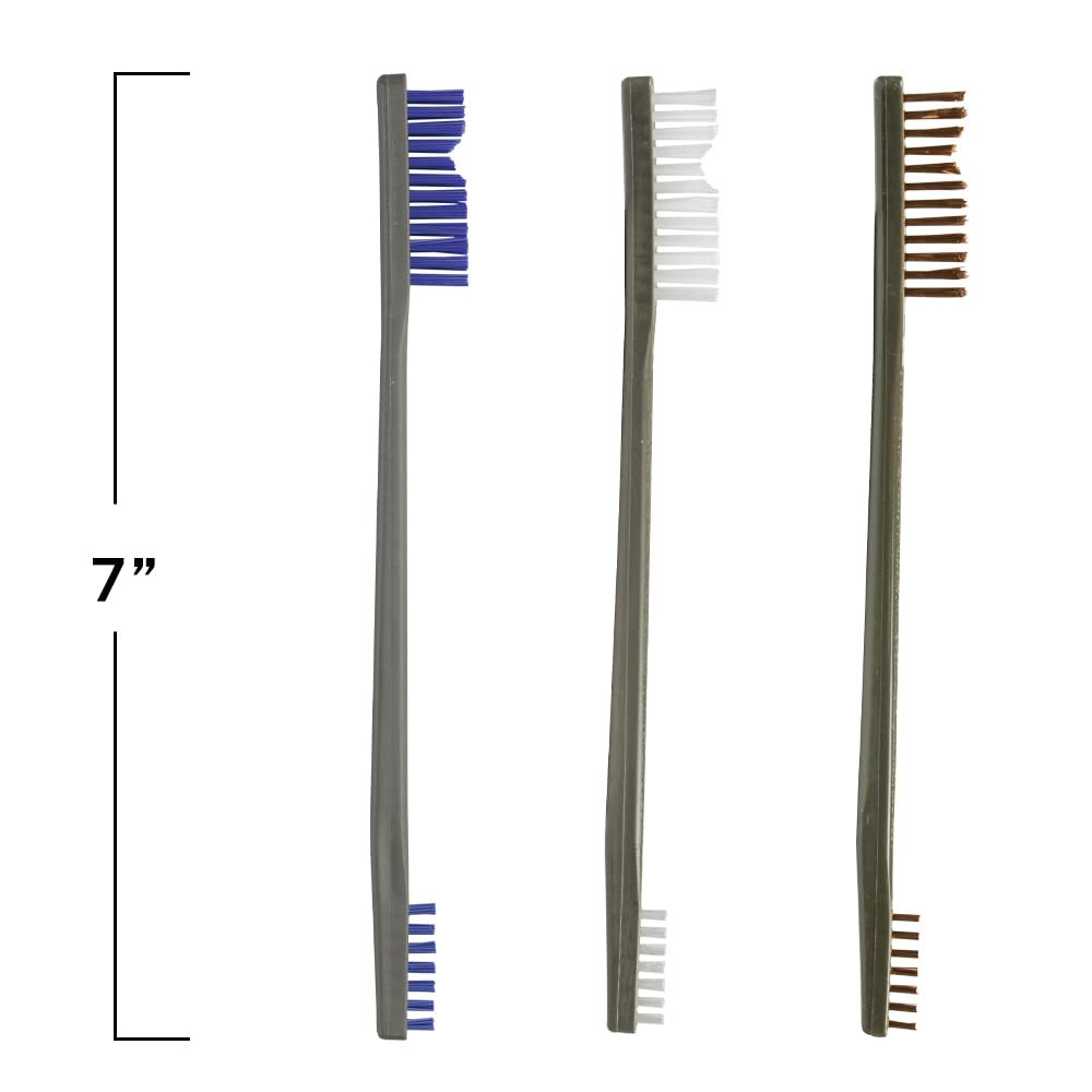 Otis Technology 3 Pack AP Brushes (Nylon/Blue Nylon/Bronze)