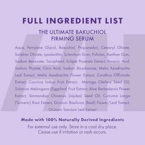 Handmade Heroes The Ultimate Bakuchiol Firming Face and Neck Lightweight Cream, Anti-Aging for Neck and D?collet?, Day & Night Face Cream - Moisturizing and Lifting