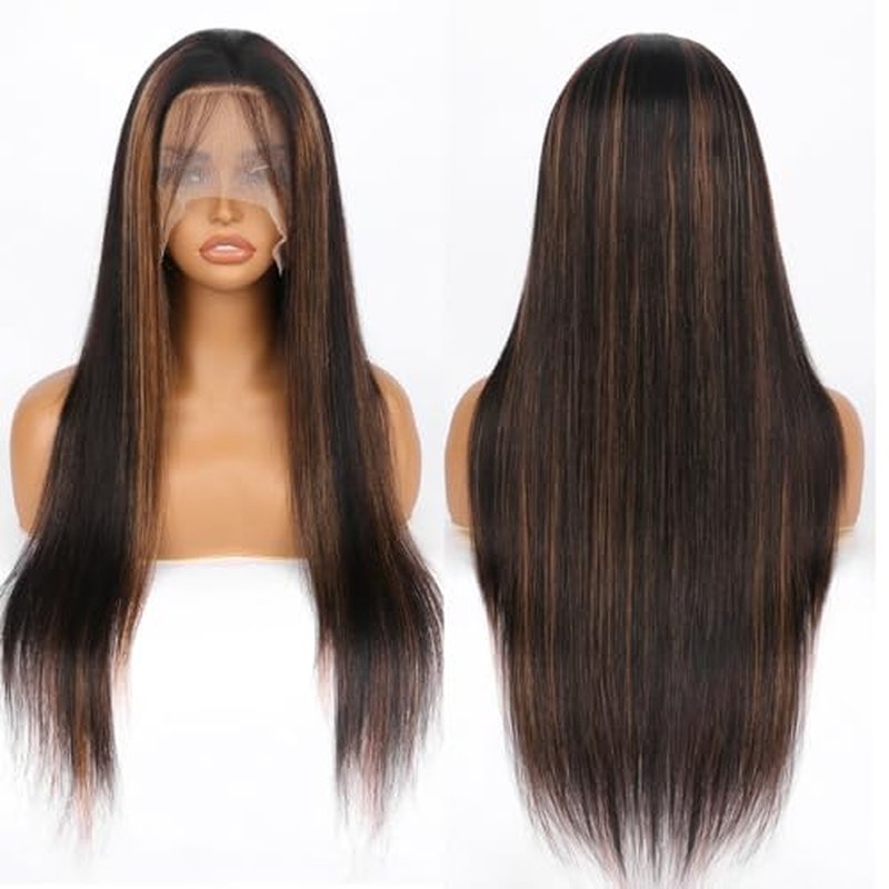 Highlight Ombre Lace Front Wig Human Hair 180 density 24 inch straight wigs human hair 13x4 lace front wigs human hair wigs for black women