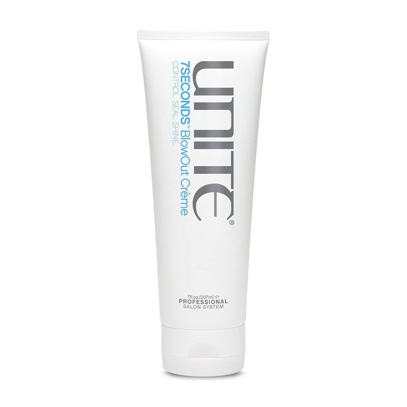 UNITE Hair – 7SECONDS BlowOut Crème – Lightweight Styling Cream to Extend Blowouts, Control Frizz & Fight Humidity – UV & Thermal Protection – 7 Fl Oz