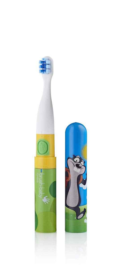Brush-Baby Go-Kidz Electric Travel Toothbrush for Ages 3+ Years - Mikey