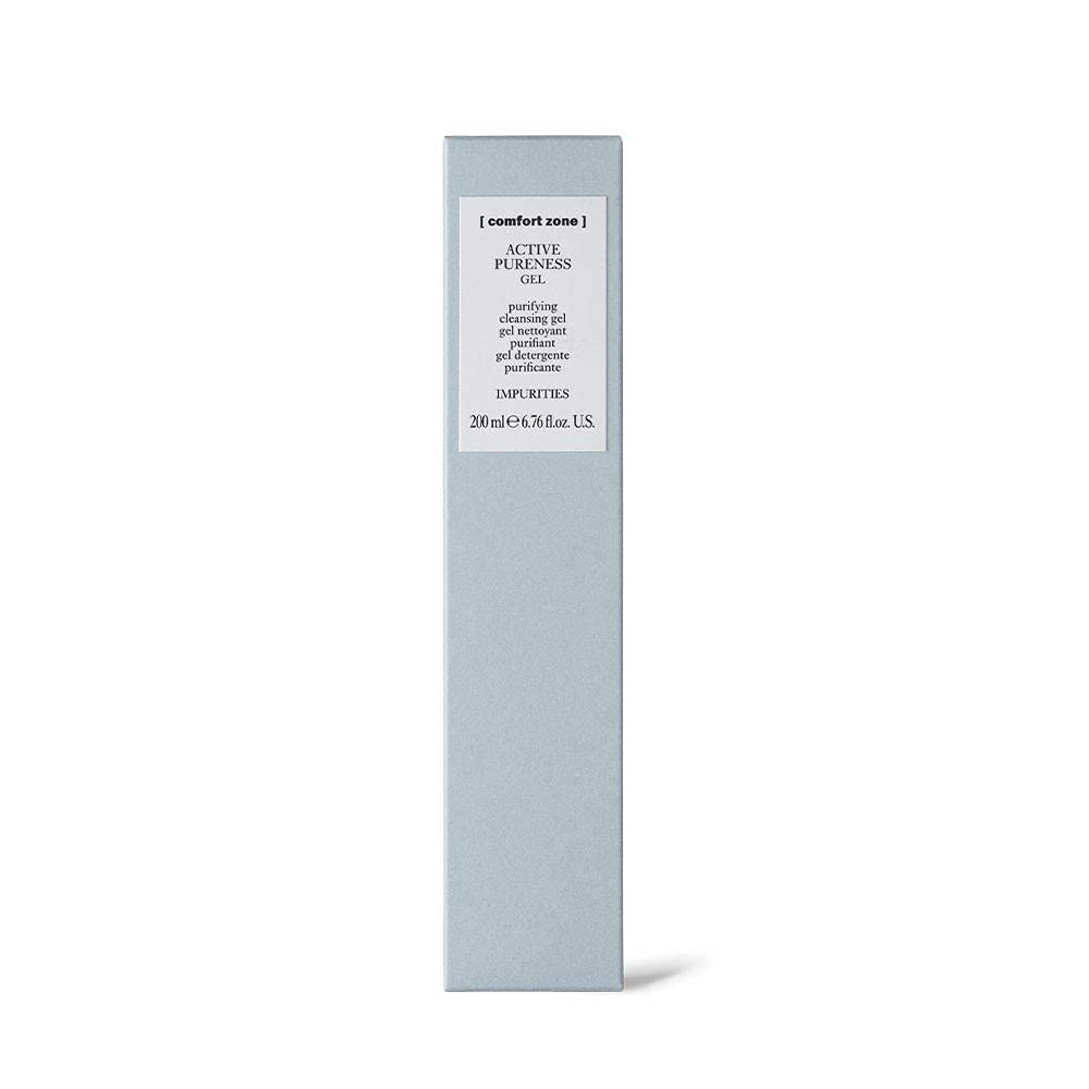 [ comfort zone ] Active Pureness Cleansing Gel, Exfoliating Face Wash, 3% Gluconolactone, Deeply Cleanses Pores, Purifies Oily Acne Prone Skin, Men & Women, Vegan, Made in Italy, 6.76 Fl Oz