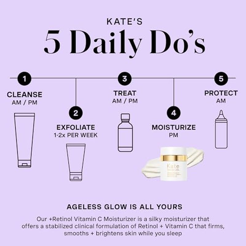 Kate Somerville Retinol Vitamin C Moisturizer ? Anti-Aging Overnight Face Cream Brightens, Firms and Smooth Skin, 1.7 Fl Oz