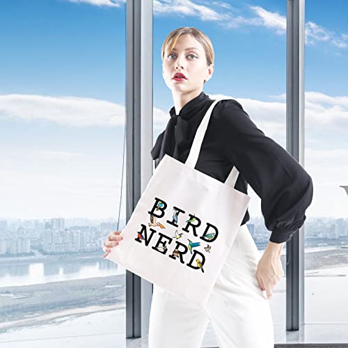 GJTIM Ornithologist Gift Bird Nerd Zipper Makeup Bag for Bird Lovers (Bird Nerd Tote)