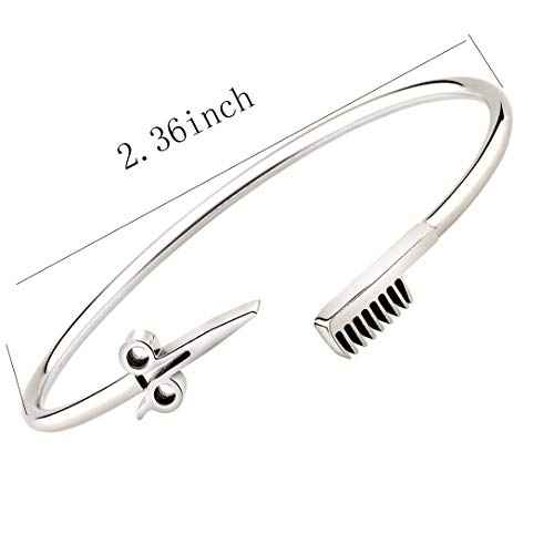 BNQL Hair Stylist Scissor and Comb Bracelet Hair Salon Stylist Thanks Jewelry