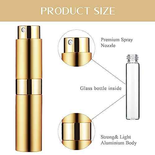 Tessco for you 35 Pieces 8ml Travel Refillable Perfume Bottles Mini Cologne Perfume Spray Bottle Empty Pocket for Travel and Outgoing Pocket Cologne Sprayer