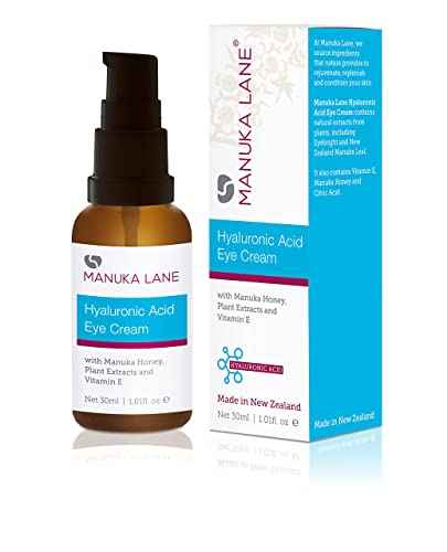 Hyaluronic Acid Eye Cream with Plant Extracts, Manuka Honey, Eye Bright Extract & Vitamin E | Plant Based Formula | Carefully formulated to keep your eyes bright and healthy!