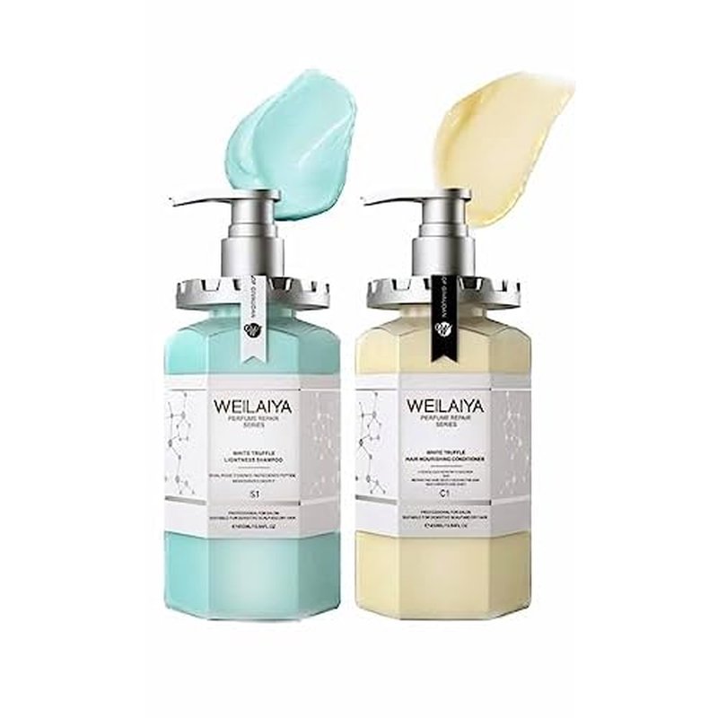Weilaiya White Truffle Shampoo 450mL & Conditioner 450mL Unisex For All Types of Hairs (Frizz Control, Repair Damaged Hair, Anti-Aging Scalp, Nourishing, Moisturizing & Strengthening)