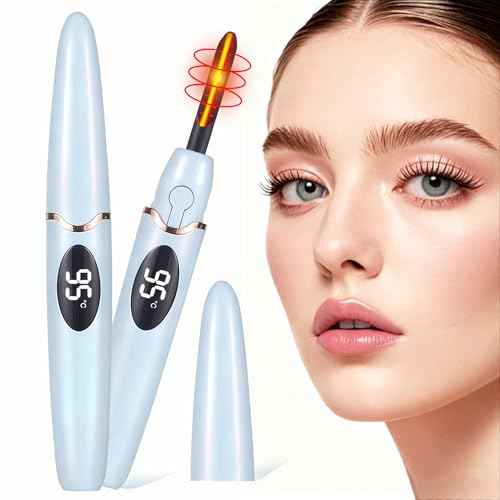 Heated Eyelash Curlers Electric Eyelash Curler with LED Display, 4 Temperature Modes Anti-Burn USB Rechargeable Natural Curling 24H Long Lasting for Women Makeup Tools Gifts