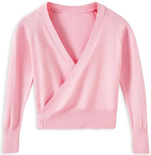Tegmk Girl's Women's Dance Wrap Sweater Ballet Top Warm up for Leotards, Dress(FT826-08-3XL)