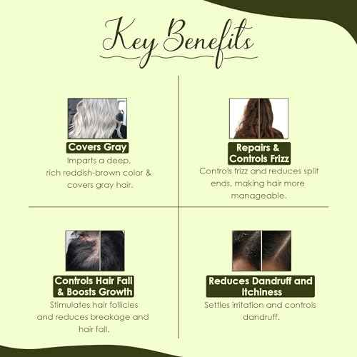 Mi Nature Pure Henna Powder (Lawsonia Inermis) 227g (8 oz)- Natural Plant-Based Hair Coloring & Conditioning Treatment - Herbal Hair Care Formula - No Added Preservatives