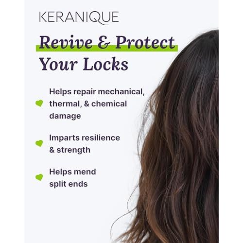 Keranique Damage Control Conditioner - Hydrating Treatment with Keratin for Dry Damaged Hair