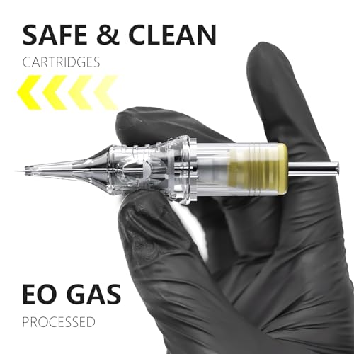 BIGWASP Classic 20Pcs 1214RS Tattoo Cartridge Needles 14RS #12 Standard Disposable 14 Round Shader Cartridges for Tattoo Machine Pen