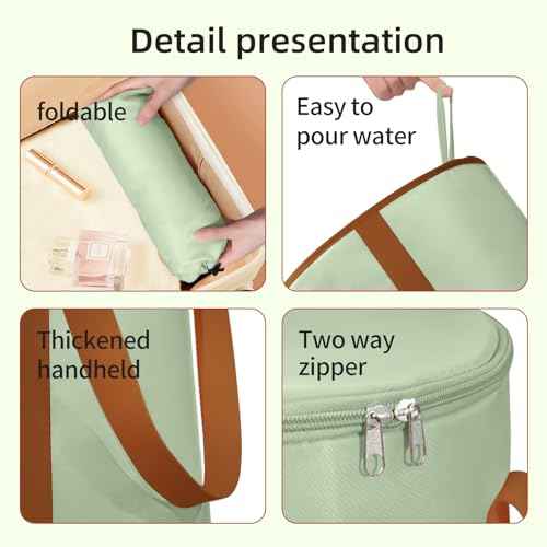 25L Collapsible Bucket Foot Bath Basin£¬ Multifunctional Portable Foot Bath Tub Bag with Handles,Travel Outdoor Camping Portable Foot Soaking Spa Bucket (Green)