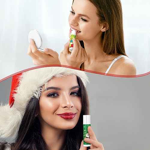 Sosation Holiday Christmas Lip Balm Bulk Jasmine Flavored Christmas Gifts Stuffer Moisturizing Lip Balms Stocking Gift, Lip Care, Christmas Party Supplies(40 Pcs)