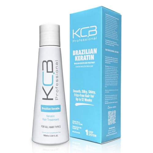 Brazilian Keratin, 1 Step Keratin Treatment Kit at Home. Keratina para Alisar el Pelo. Straightening and Frizz Control, All Hair Types, Formaldehyde Free, 3.38Floz