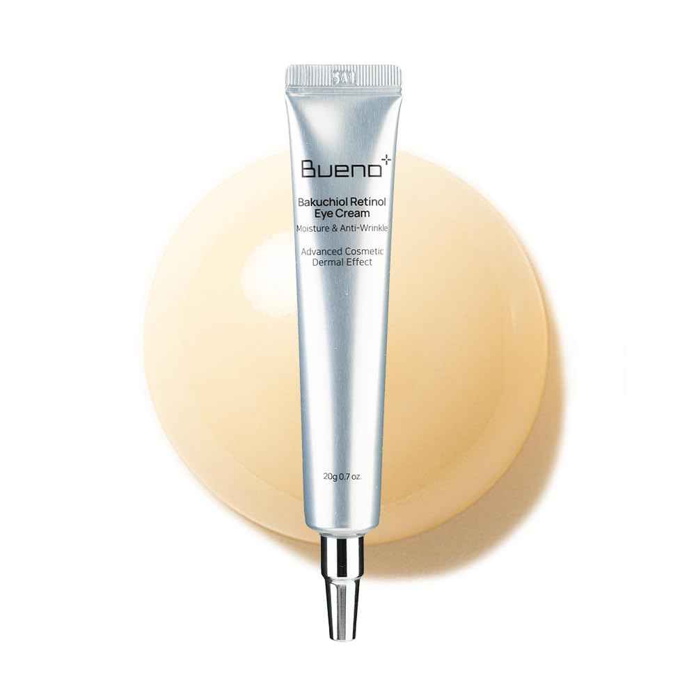 Bueno+ Bakuchiol Retinol Eye Cream 0.7 fl.oz (20g) | Eye Cream for Dark Circles, Puffiness & Wrinkles