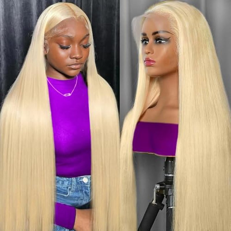 613 Lace Front Wig Human Hair 13x6 Transparent Blonde Lace Front Wigs Human Hair 180% Density Guleless Wigs Human Hair Pre Plucked 613 HD Lace Frontal For Women 32inch