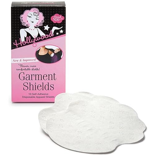 Hollywood Fashion Secrets Garment Shields, Moisture Wicking Sweat Pads, 10 Count