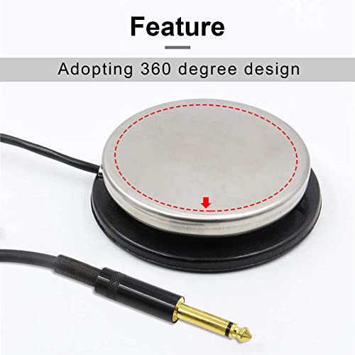 Tattoo Foot Pedal - Premium Tattoo Machine Pedal Switch 360 Degree Round Stainless Steel Foot Pedal with 6.5ft Silicon Soft Wire for Tattoo Machine Power Supply