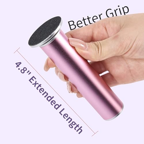 Electric Foot Callus Remover with 120pcs Sandpaper Discs(3 Sizes), Professional 800RPM Aluminum 4.8 Inches Callus Remover for Feet, Stepless Speed Control for Dead Skin (Purple)