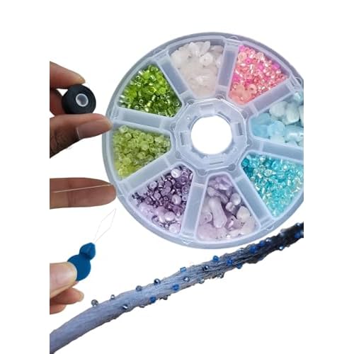 Bead It Wear It Love It Crystal Loc Sprinkle Complete Kits, Dreadlock Hair Bead Accessories, Sprinkle Beads for Braids Locs Twists, Needle & Thread Included (Crystal Color Match Up Kit)