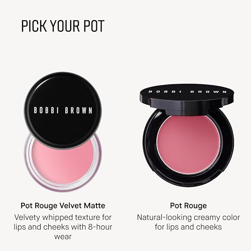 Bobbi Brown Pot Rouge for Lips & Cheeks | Cream Blush for a Flushed, Natural-Looking Blush, 0.13 Ounce