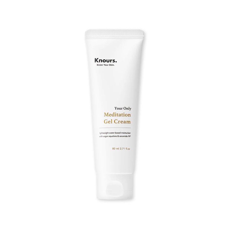 Knours. Light Weight Water Based Gel Moisturizer, Vegan Peppermint Squalane & Ceramide NP Hydrating Soothing Cooling (80ml 2.7 fl oz.)