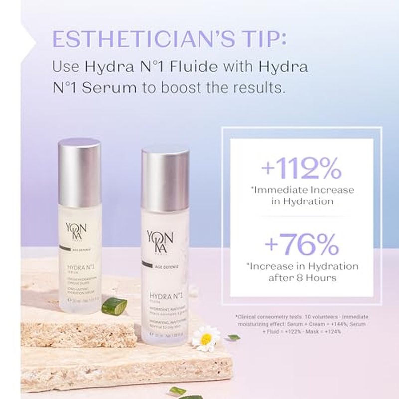 YON-KA AGE DEFENSE HYDRA NO. 1 FLUIDE Hydratante, Reparatrice Fluid (1.7 Ounce / 50 Milliliter) - Non-Greasy Hydrating Fluid Designed For Oily Skin Types