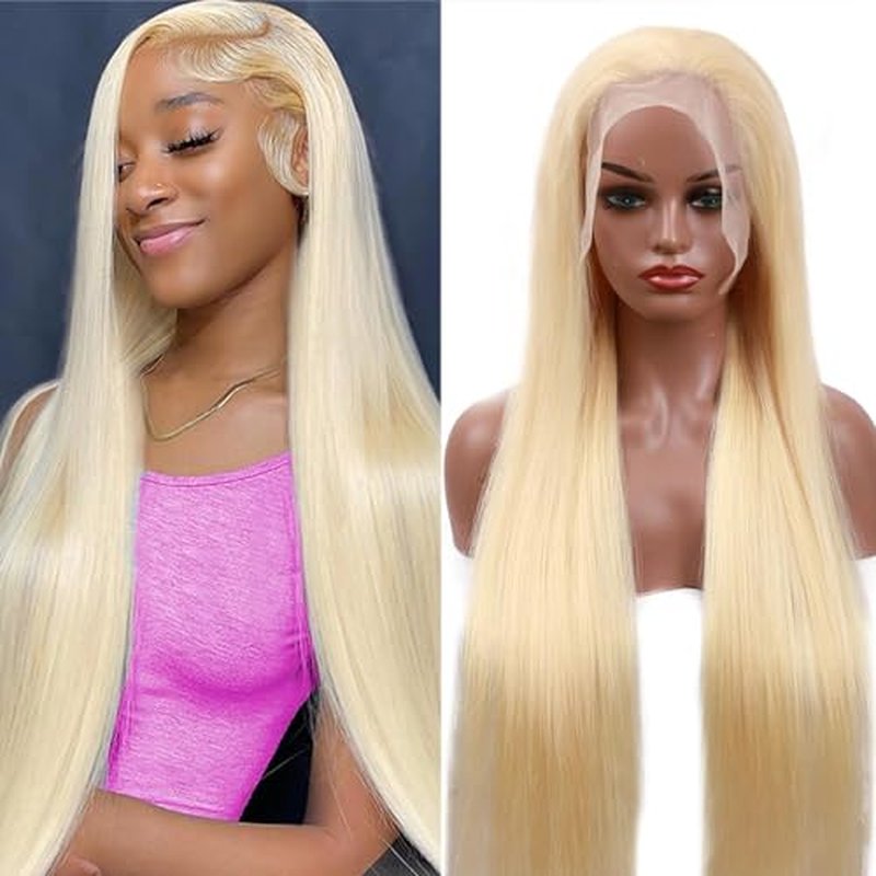 613 Lace Front Wig Human Hair 13x4 Blonde Lace Front Wigs Human Hair Pre Plucked with Baby Hair 180% Density Straight Lace Frontal Wig Human Hair for Women