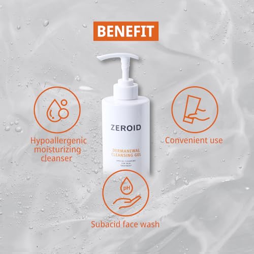 ZEROID | Dermanewal Cleansing Gel | Hydrating Face and Body Wash | Moisturizing Korean Shower Gel | Body Care for Women & Men | Korean Bath Products | Body Care Skin Treatments | 15.22 fl oz (450ml)