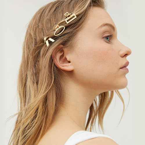 CWJCYTNSN Small Metal Hair Clips, Gold Mini Hair Claw Clips for Thin Thick Hair, Cute Tiny Hair Clips, Strong Hold NonSlip Flower Hair Jaw Clamps for Women Girls