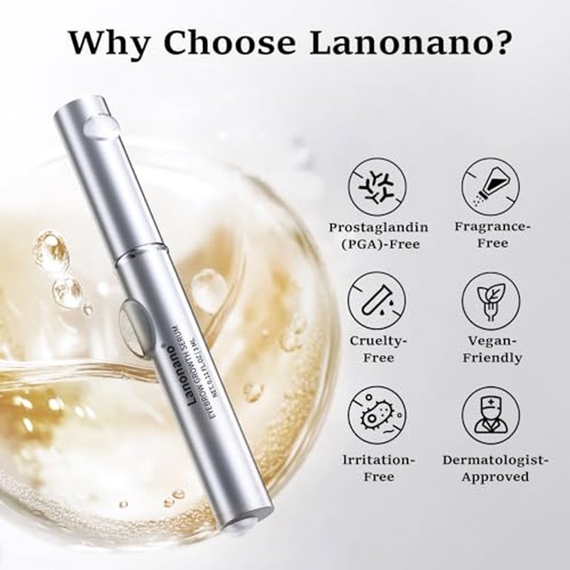 Eyebrow Serum, Fuller & Longer Looking Eyebrow Growth Serum, Advanced Eyebrow Enhancement, Vegan & Cruelty-Free, 0.1 Fl Oz£¨3ml£©