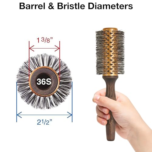 Olivia Garden EcoCeramic Soft Bristles Round Thermal Hair Brush (not electrical)