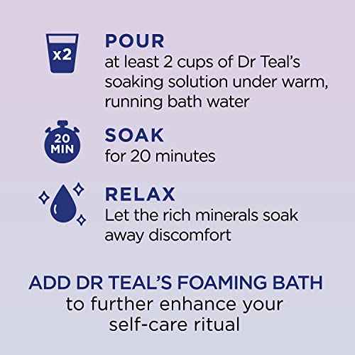 Dr Teal's Pure Epsom Magnesium Salt Soak, Sleep Blend with Melatonin, Lavender & Essential Oils, 3 lb (Pack of 4)
