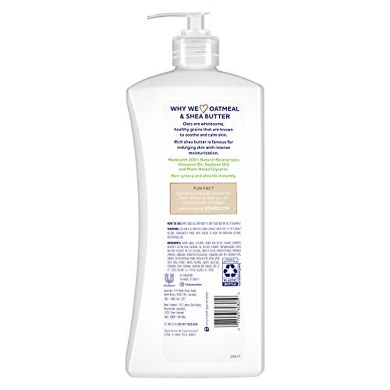 St. Ives Soothing Hand & Body Lotion Moisturizer for Dry Skin Oatmeal & Shea Butter Made with 100% Natural Moisturizers 21 oz