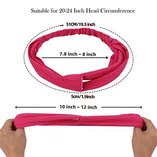 YARIEW 20 Pack Boho Headbands for Women Womens Headbands Head Bands Non Slip Hair Bands Headband Knotted Turban Fashion Wide Headbands for Wigs Twisted Head Wrap Hair Accessories for Women¡¦