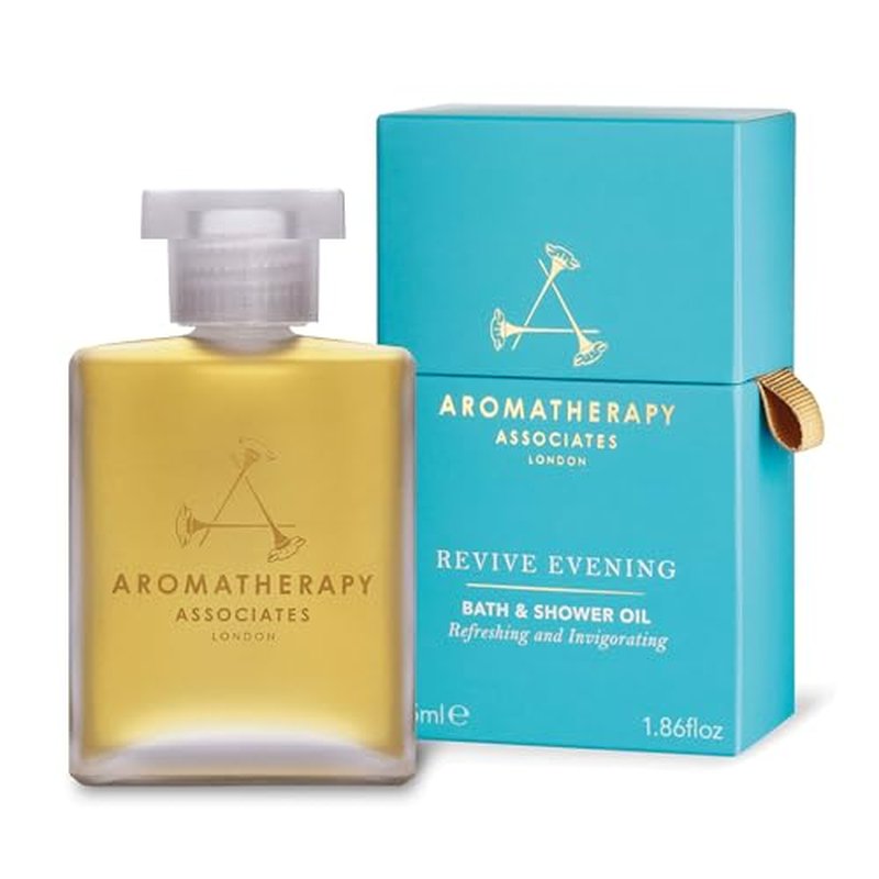 Aromatherapy Associates Revive Evening Bath and Shower Oil ? Natural Hydrating Oil with 3 Essential Oils to Refresh Mind, Body, and Spirit (1.86 oz)