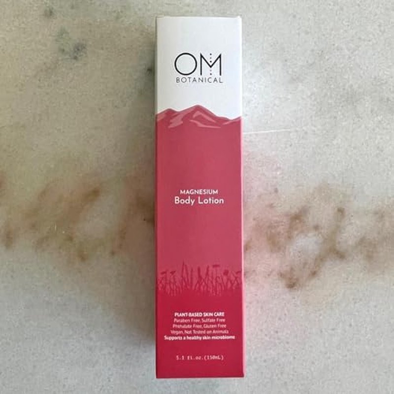 OM Botanical Magnesium Body Lotion | No Sting, No Itch | Ultra-Hydrating Organic Body Butter & Magnesium Cream for Hands, Feet & Body | Fast-Absorbing, All-Natural Relief in a 150ml Eco-Friendly Tube