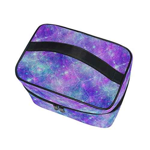Makeup Bag, Mermaid Fantasy Space Travel Makeup Organizer Bag Cosmetic Cases Toiletry Bags for Girl Women Ladies