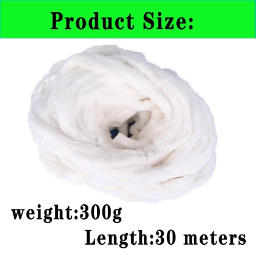 300g Pure Cotton Roll for Salon Cotton Sliver Cotton Coil, About 65 Feet / 20 M, for Cleaning, Manicures, Skin Care, Salon Cotton Coil £¬for Everyday Household Use