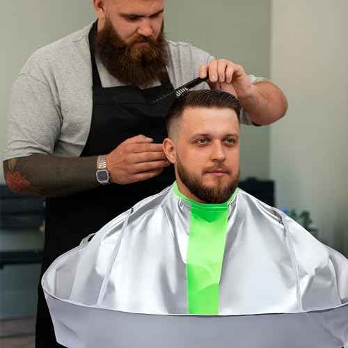 Hair Cutting Capes for Adults, Professional Haircut Cape Umbrella Waterproof Salon Barber Cape Hairdressing Apron, with 1PCS Black Comb