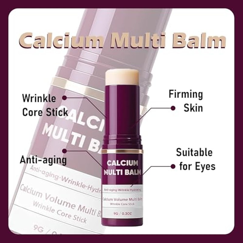 Dr. Cemenrete Vitaliq Calcium Multi Balm, Lovera Calcium Volume Multi Balm, Wrinkle Core Stick, Korean Collagen Moisturing Stick, Anti-aging, Hydrating, Firming Skin, Suitable for Eyes, Neck, Face