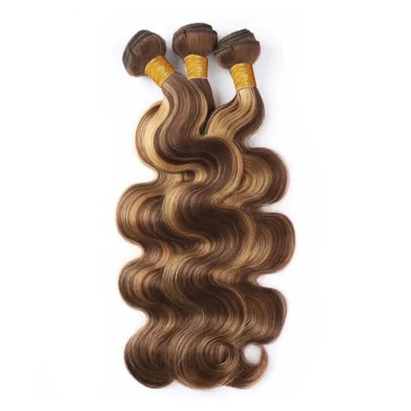 P4/27 Human Hair Bundles Ombre Blonde Bundles 8A Brazilian Virgin Brown Human Hair 3 Bundles 28 28 28 Inch Highlight Human Hair Bundles Honey Blonde Bundle Human Hair Extensions