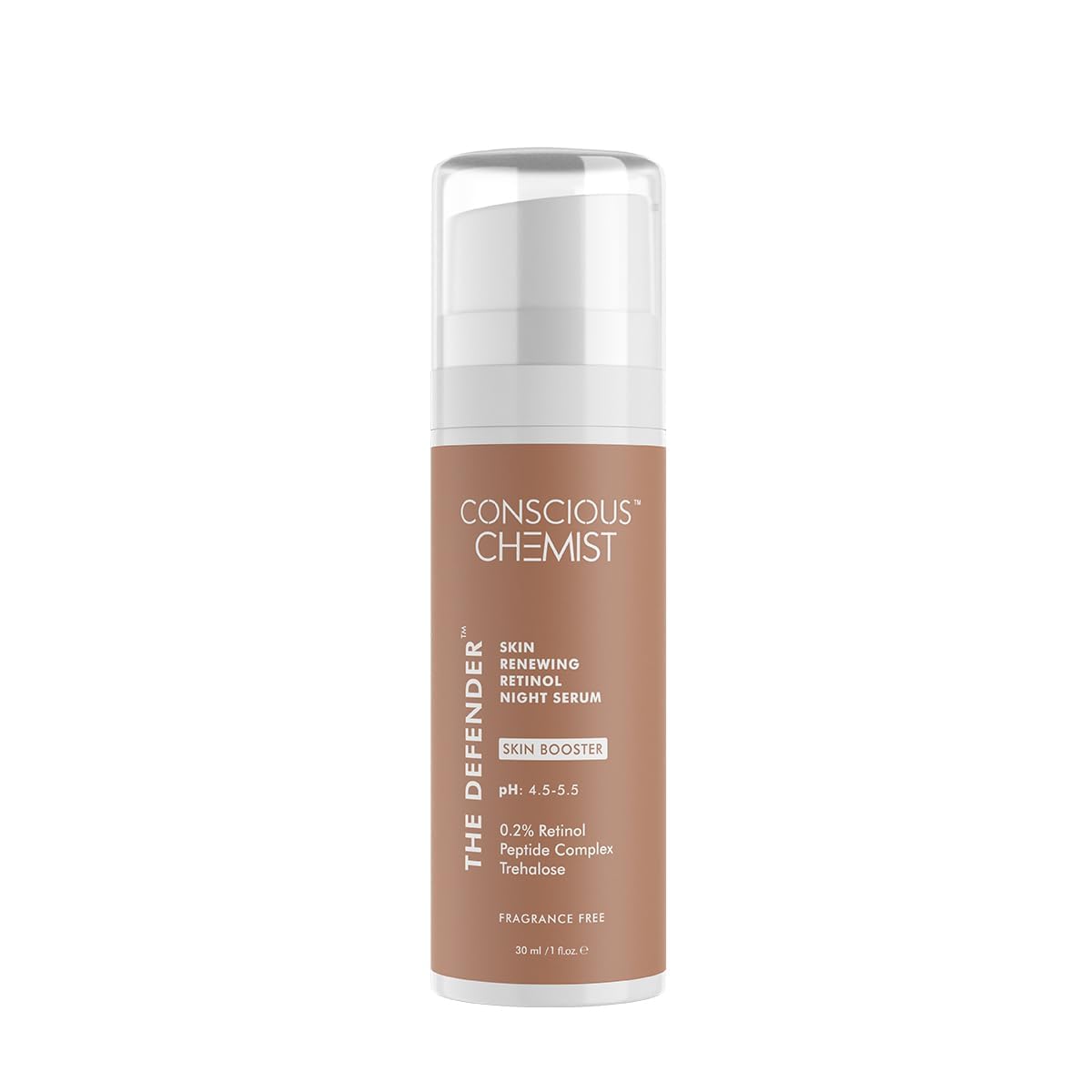 Conscious Chemist® Multi Peptide & 0.2% Retinol Serum | Anti Aging Serum | Boosts Collagen & Reduces Fine Lines, Wrinkles | Probiotics & Cica Water | Fragrance Free, Cruelty Free | 30ml