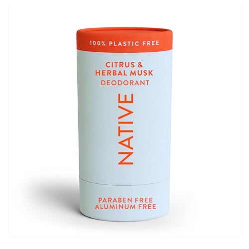Native Plastic Free Deodorant Contains Naturally Derived Ingredients, 72 Hour Odor Control | Deodorant for Women and Men, Aluminum Free with Baking Soda, Coconut Oil and Shea Butter | Citrus & Herb
