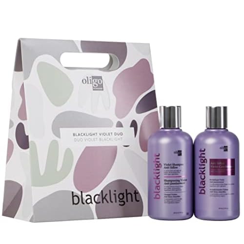 Oligo Professionnel - Blacklight Purple Shampoo & Conditionner - Sulfate-Free - Removes Yellow Tones - Refreshes Faded Highlights - Argan oil - 11 Amino Acids - Moisturizing Formula - 8.5oz Duo Bundle