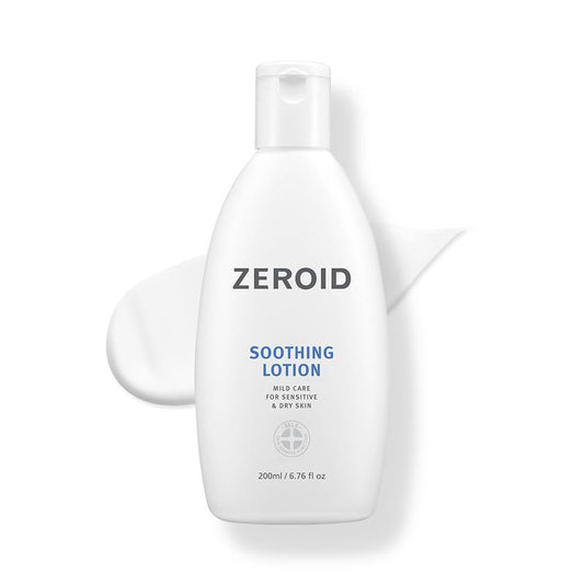 ZEROID | Soothing Lotion | Moisturizer for Sensitive Skin | Skin Barrier Repair | Face & Body Lotion for Soothing & Calming | Lotion for Extremely Dry Skin | Korean Skin Care | 6.76 fl oz (200ml)