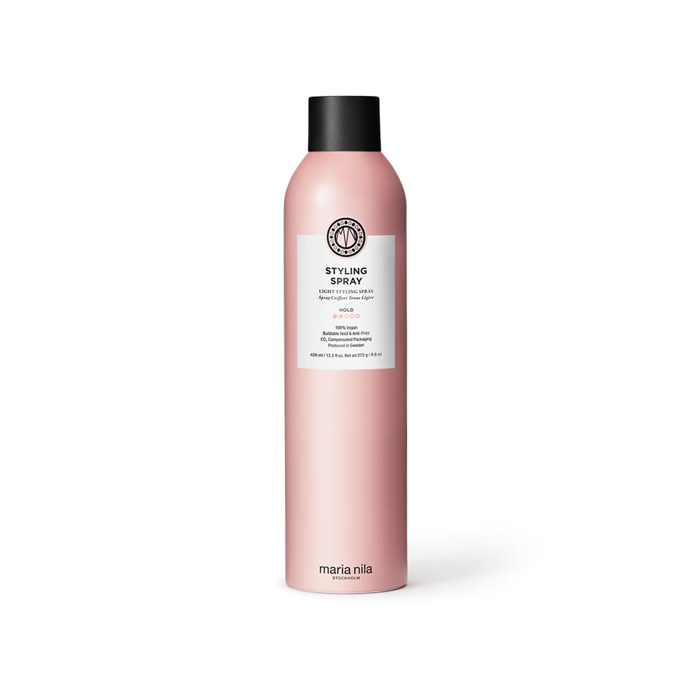 Maria Nila Styling Spray, Hold 2/5, Adds Shine & Reduces frizz, Antioxidant Preserves Hair Color, 100% Vegan & Sulfate/Paraben free, 13.5 Fl Oz